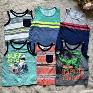 Toddler Boy 3T Tank Top Lot (6 Piece Bundle) Oshkosh Carters